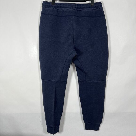 Nike Joggers Sweatpants Mens Large Navy Blue 32x30 Tapered Drawstring Pockets - Picture 9 of 16